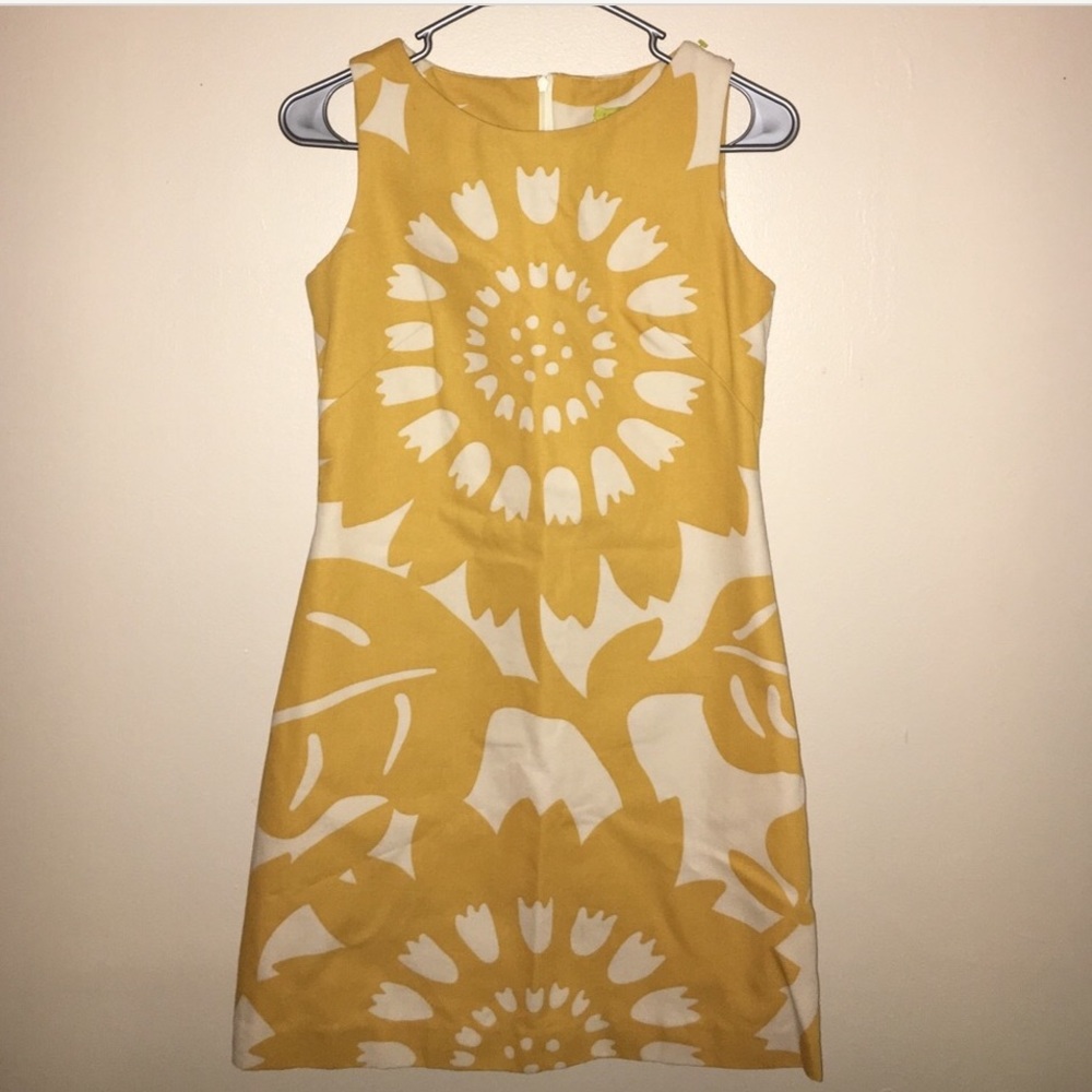 Jack Rogers Yellow Sunshine Pattern Dress